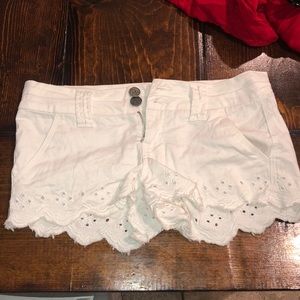 BKE white eyelet shorts